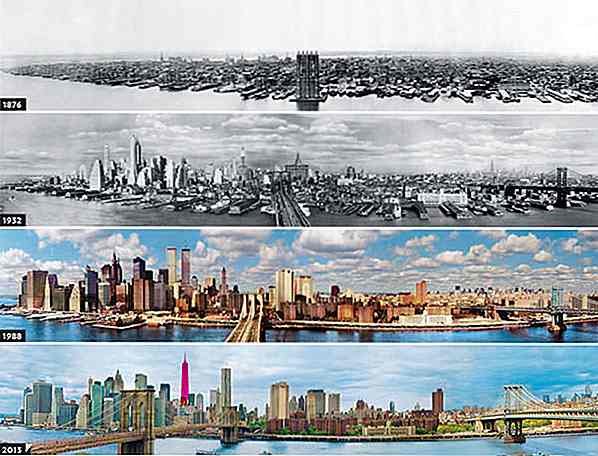 20 Skylines Of The World: Så Vs Now