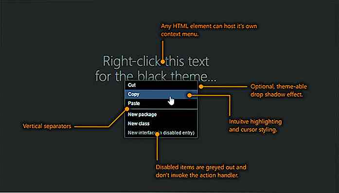 Cree menús contextuales personalizados con Right-Click con justContext.js