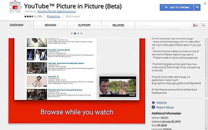 De PiP-modus van YouTube gebruiken in de Chrome-browser