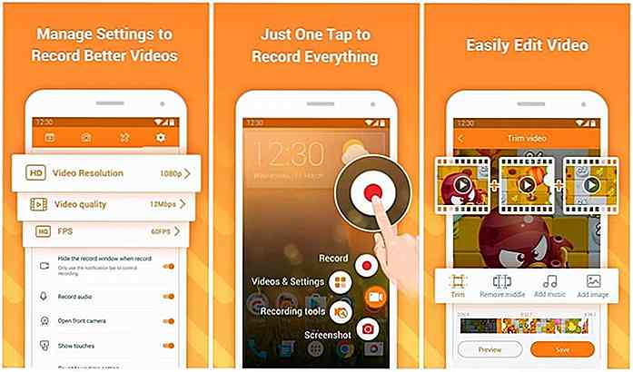 9 Android Screen Recording Apps for å ta opp skjermaktivitet