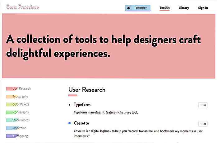 Få stor samling av designverktøy på "Sans Francisco"