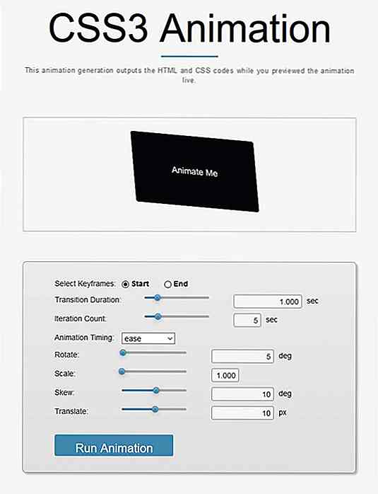 10 outils d'animation CSS3 que vous devriez marquer