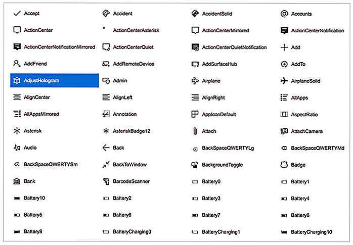 Micon - Un font icona di Windows 10 per i web designer