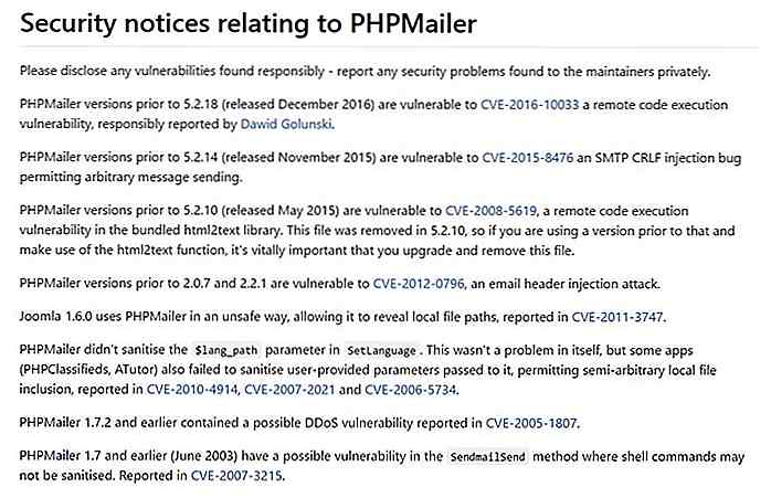 PHPMailer sårbar for eksterne utgaver på grunn av kritisk feil