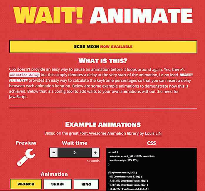 Pause & Loop CSS-animaties met WAIT!  bezielen