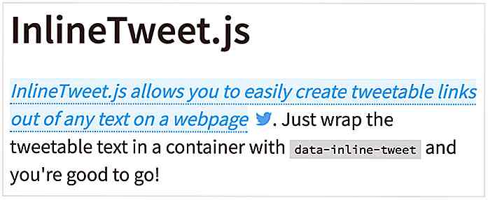 Agregue enlaces de Tweetable en su contenido con InlineTweet.js