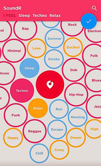 SoundR foreslår musikk basert på humøret ditt