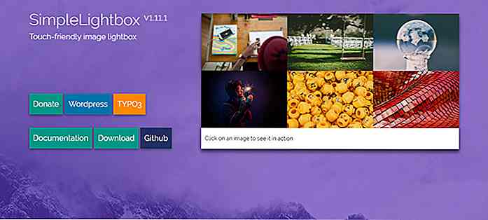 SimpleLightbox - Lightbox de imagen amigable al tacto que también admite WordPress