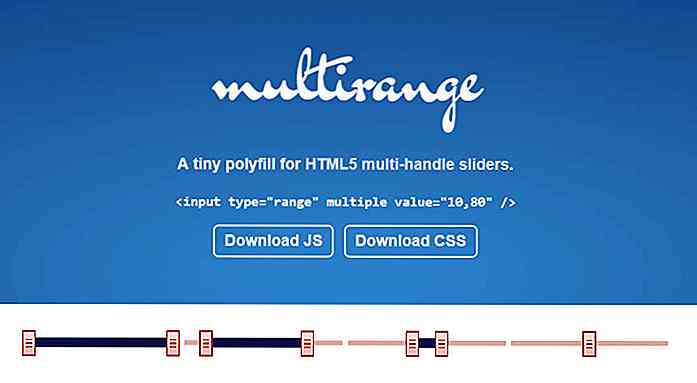 Supporto multirange Polyfill per cursori HTML5 a doppio manico
