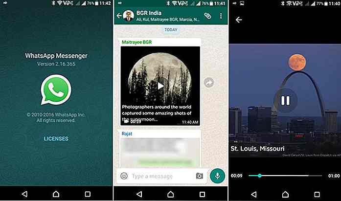 L'ultimo aggiornamento beta di WhatsApp ora supporta lo streaming video