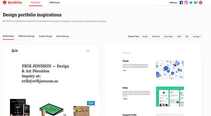 Bestfolios - Une galerie de superbes sites de portfolio de design