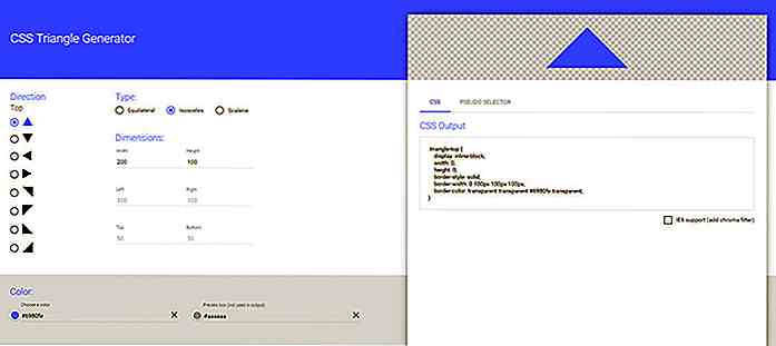 Créez des triangles CSS purs avec cette application Web gratuite