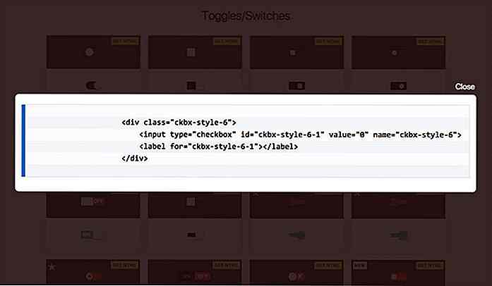 Diese Checkbox-Bibliothek bietet Dutzende von freien CSS-Checkbox-Stilen