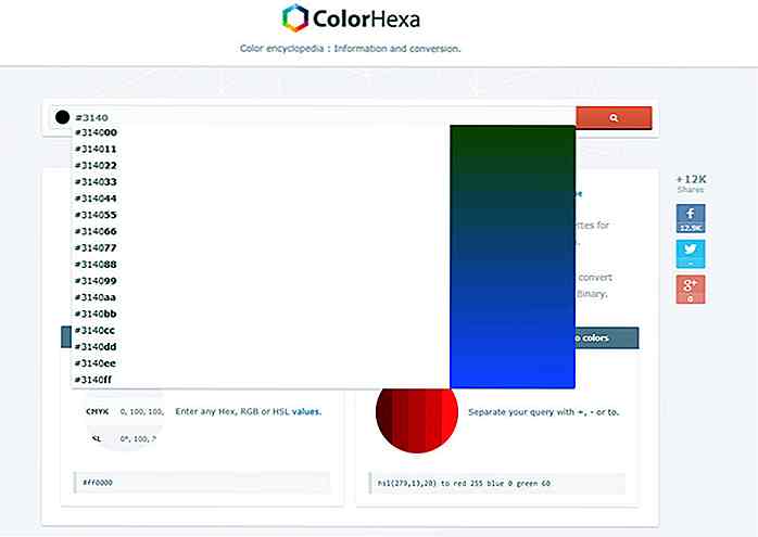 ColorHexa è la tua ultima enciclopedia dei colori
