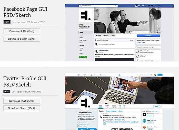 Gratis profiel-GUI PSD's voor sociale netwerksites