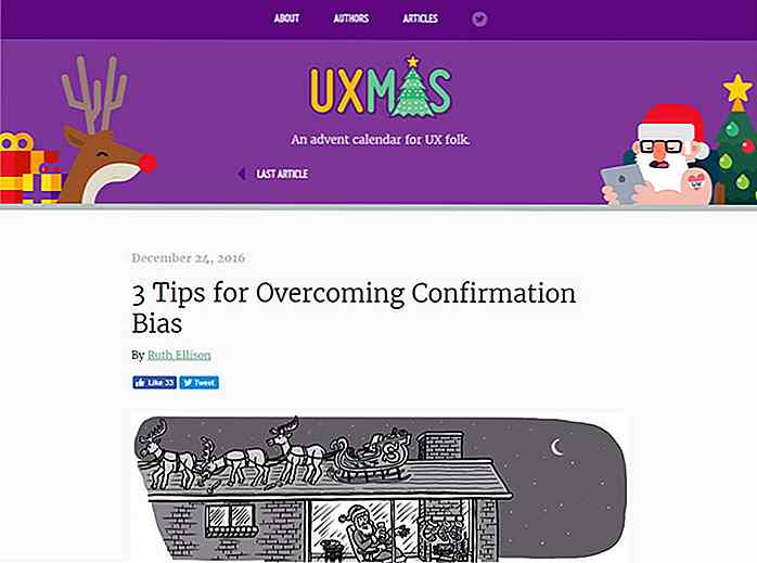 UXmas - Een kerst adventskalender van UX ontwerpcontent