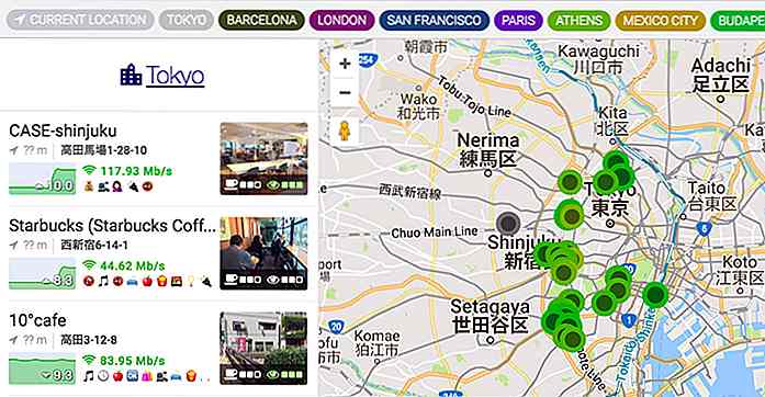 Este sitio le mostrará todos los cafés cercanos con zonas Wi-Fi