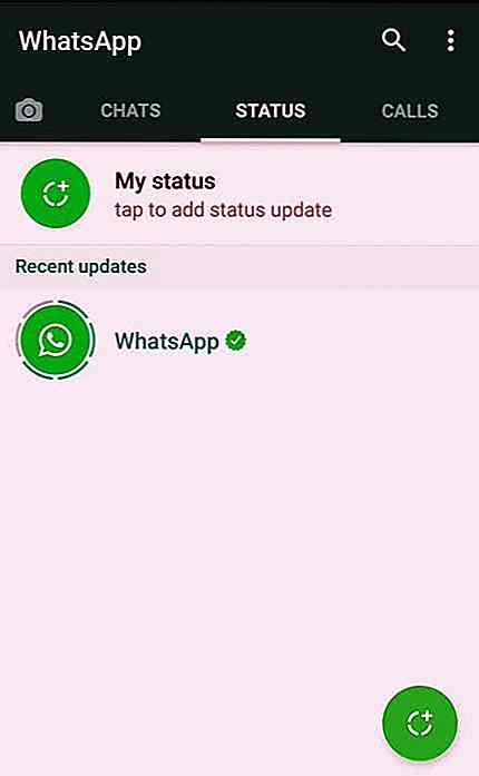 WhatsApp-status - Een op Snapchat-gebaseerde functie