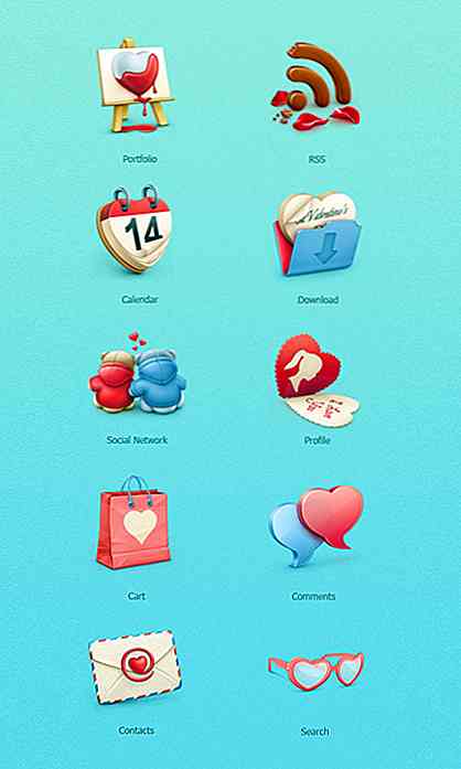 Risorse per San Valentino: 20 set di icone per metterti nell'umore