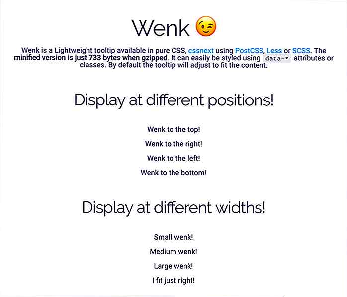 Maak verkorte tooltips in Pure CSS met Wenk