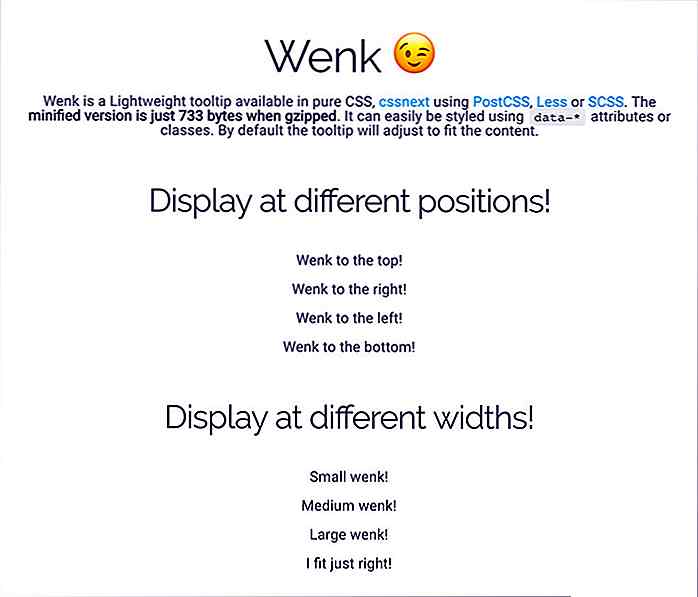 Erstellen Sie in Pure CSS mit Wenk Tooltips