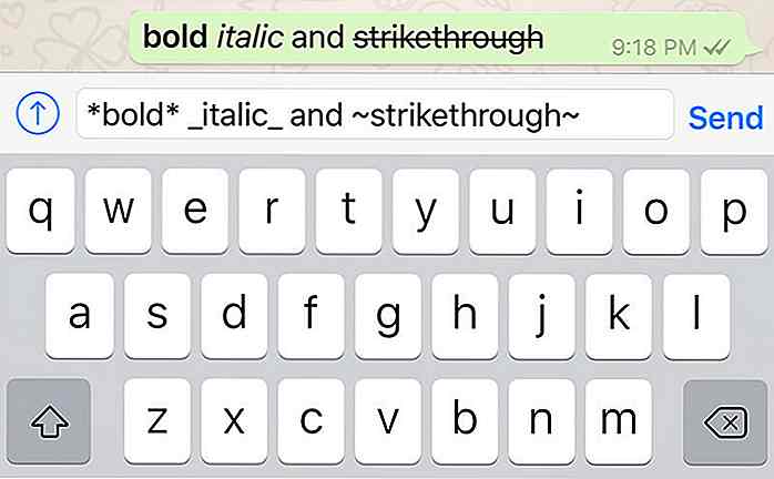 Hvordan bli fet, kursiv, strenge på din WhatsApp