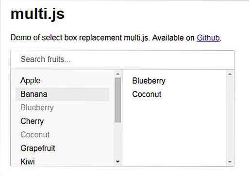 Multi.js: un cuadro de selección fácil de usar creado en JavaScript sencillo