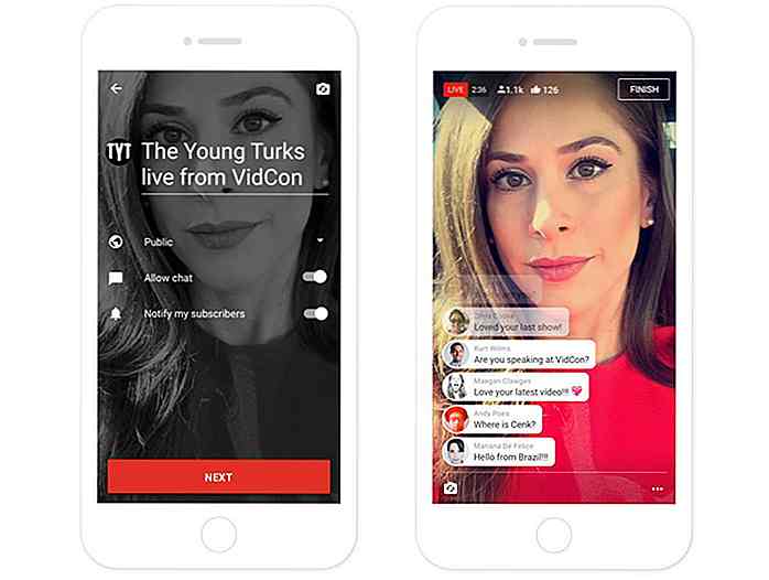 La piattaforma di streaming live mobile di YouTube diventa pubblica