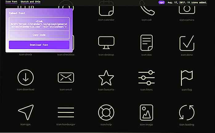 Icone standart - Icone vettoriali gratuite in formati di font SVG, Sketch e Icon