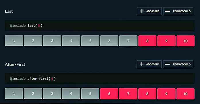 Automatice: selectores n-child con Family.scss Mixins