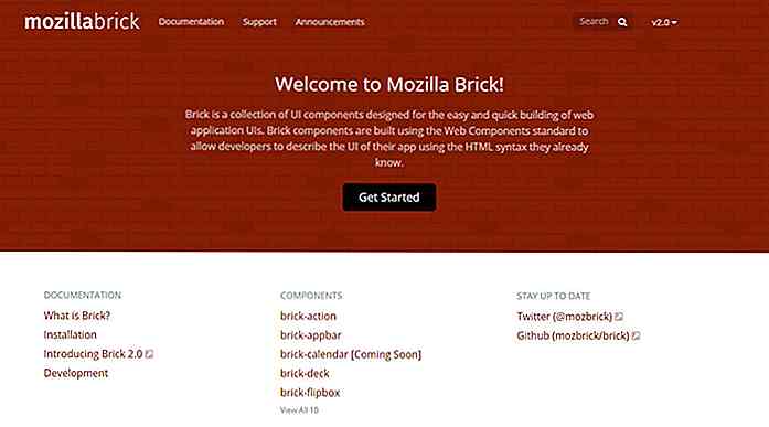 Mozilla Brick - Bibliothèque de composants de l'interface utilisateur gratuite pour les applications Web