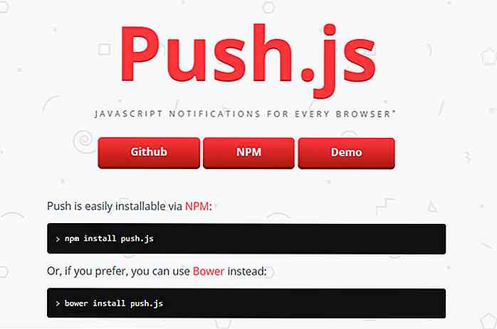 Stuur pushmeldingen voor de browser met push.js