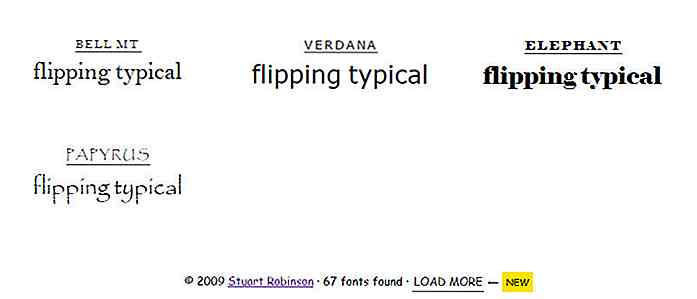 Confronta i caratteri direttamente nel tuo browser con Flipping tipico