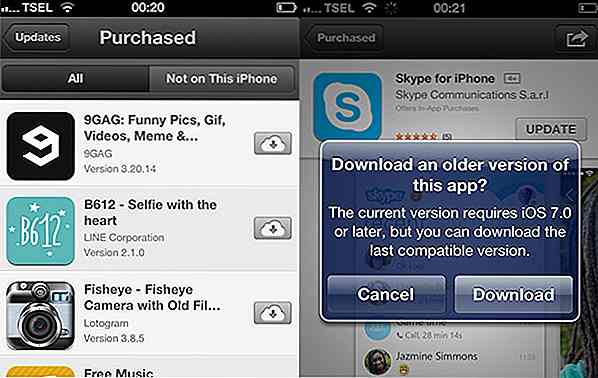 Apps downloaden en installeren op een oudere versie van iOS