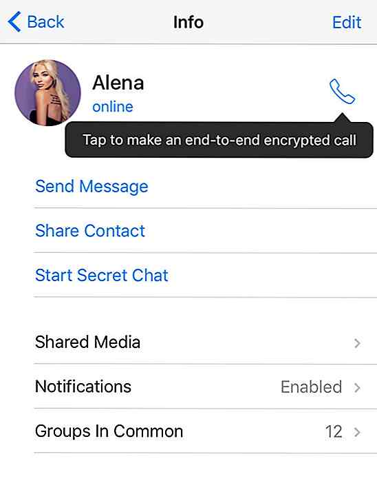 Telegram introdujo llamadas encriptadas de extremo a extremo.  Privacidad FTW!