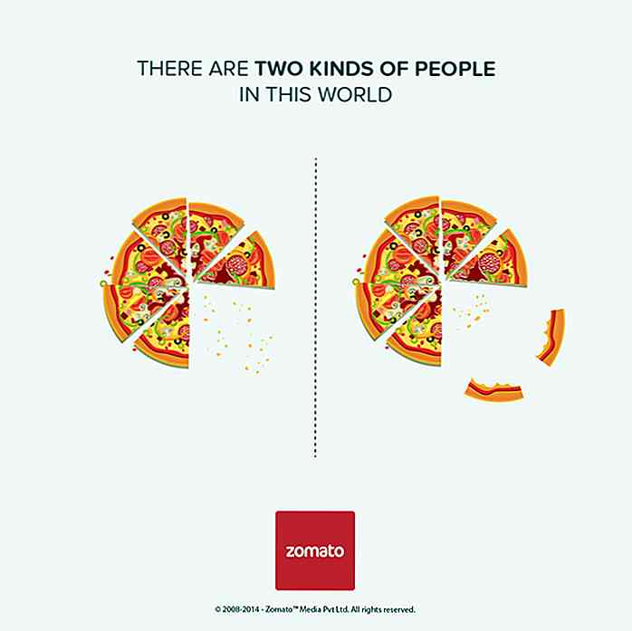 "Zwei Arten von Menschen in dieser Welt" Ad Von Zomato ist Spot On