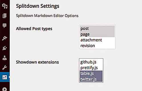 SplitDown: un editor fantasma para WordPress