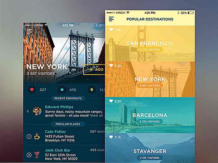20 kreative Reise-App-Designs für Ihre Inspiration