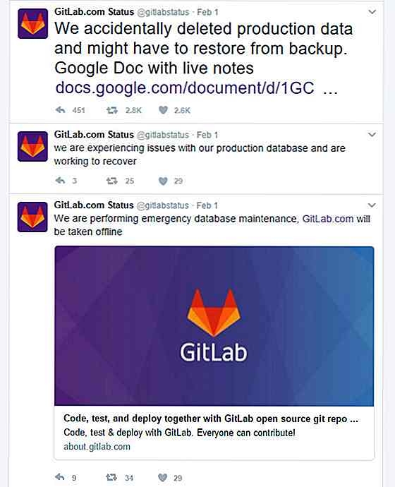 Erreur mineure, Catastrophe majeure - GitLab est déconnecté d'un jour