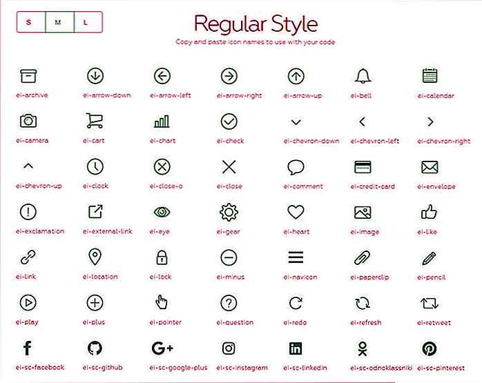 Evil Icons - Un paquete de iconos de línea Clean SVG para desarrolladores web