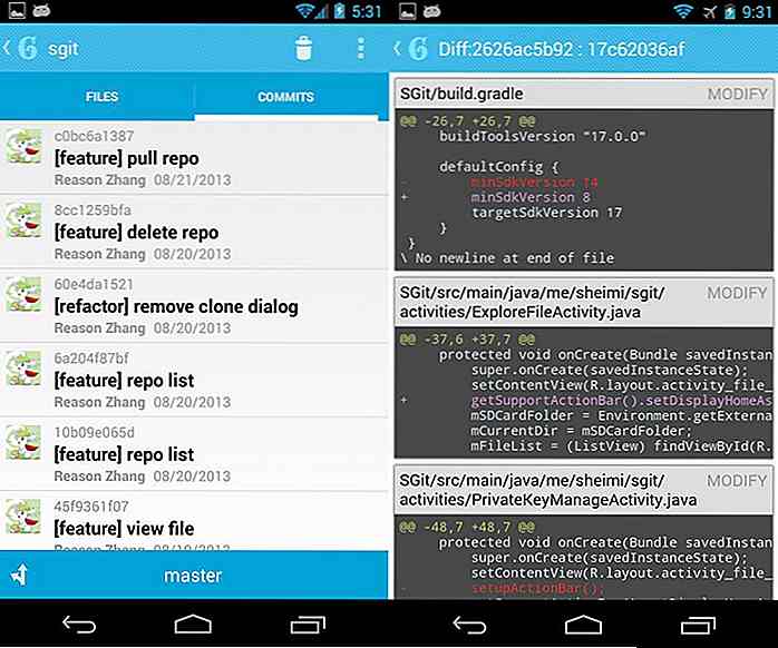 Verwenden von Git auf Android - kostenlose Tools und Anleitungen