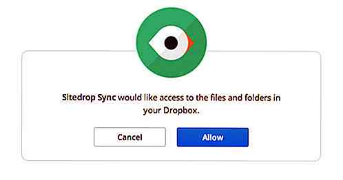 Sitedrop - Eine visuelle Möglichkeit, über Dropbox zu teilen und zusammenzuarbeiten