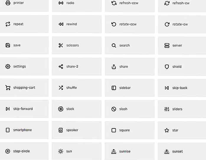 Feather Icons - eine schöne, minimalistische und kostenlose Icons Set