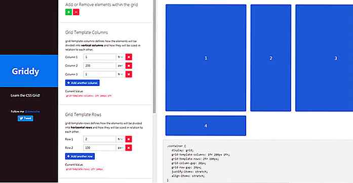 Aprenda cómo funcionan las propiedades de la cuadrícula CSS con Griddy.io