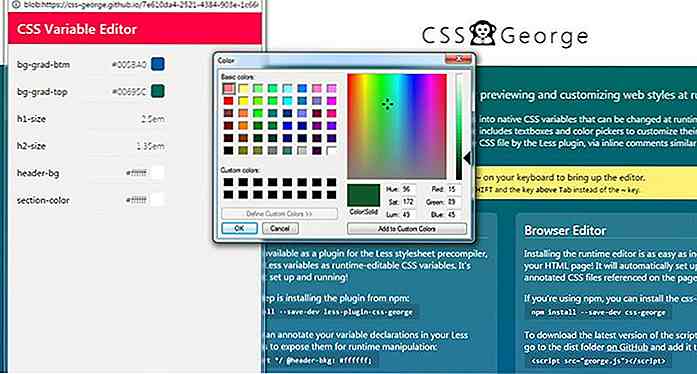 Bearbeiten Sie Ihre CSS-Designs im Browser mit CSS George