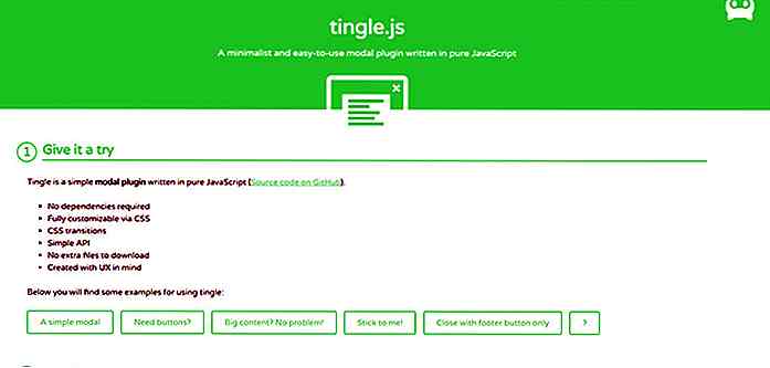 Tingle.js - Ein kostenloses Vanilla JS Modal Fensterskript für Minimalisten