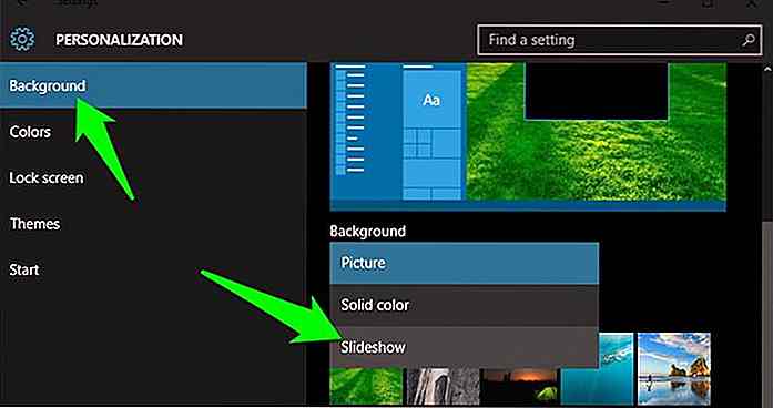 Wie man Bilder automatisch in Windows 10 ändert