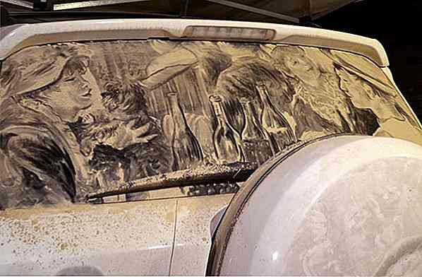 Atemberaubende schmutzige Auto-Kunst, die Sie sehen müssen